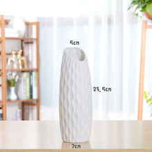 Load image into Gallery viewer, Classic White Desktop Ceramic Vase