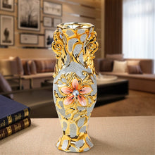 Load image into Gallery viewer, Europe Gold Plated Frost Porcelain Vase