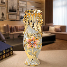 Load image into Gallery viewer, Europe Gold Plated Frost Porcelain Vase