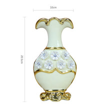 Load image into Gallery viewer, Europe Handpainted Gold Plated Porcelain Vase