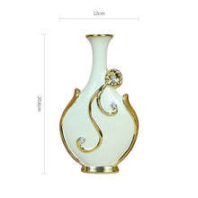 Load image into Gallery viewer, Europe Handpainted Gold Plated Porcelain Vase