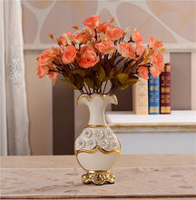 Load image into Gallery viewer, Europe Handpainted Gold Plated Porcelain Vase