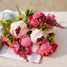 Load image into Gallery viewer, 1Bunch European Artificial Peony Decorative Party Silk fake Flowers