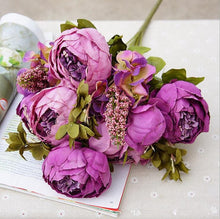 Load image into Gallery viewer, 1Bunch European Artificial Peony Decorative Party Silk fake Flowers