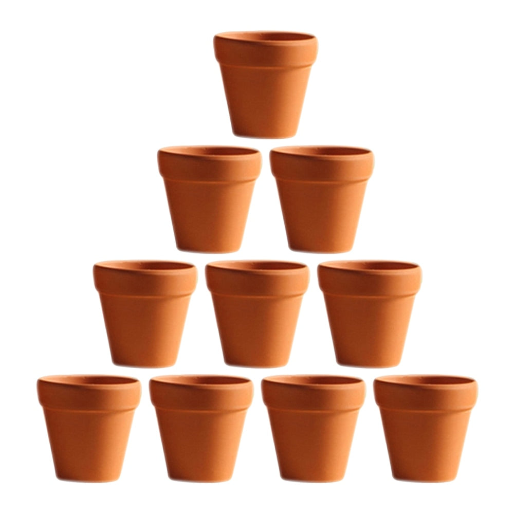 10Pcs Small Mini Terracotta Pot
