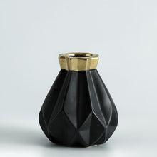 Load image into Gallery viewer, Europe Gold Matt Diamond Porcelain Vase