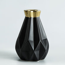 Load image into Gallery viewer, Europe Gold Matt Diamond Porcelain Vase