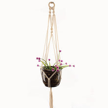Load image into Gallery viewer, Macrame plant hanger flower