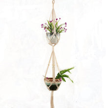 Load image into Gallery viewer, Macrame plant hanger flower