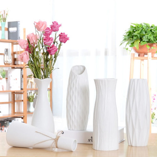 Classic White Desktop Ceramic Vase