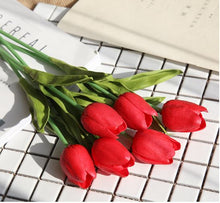 Load image into Gallery viewer, NieNie 31Pcs/Lot Tulips Artificial Flowers PU Fake Flowers Real touch flowers for Wedding Decoration Home Party Decoration