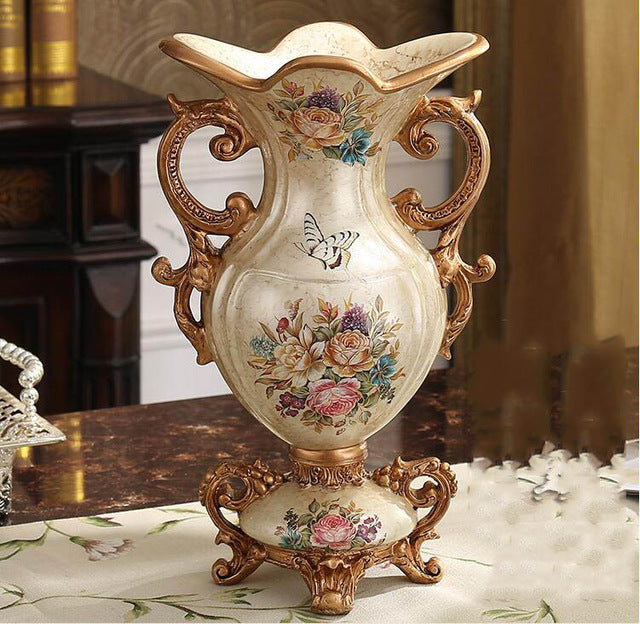 European Luxury Palace Resin Vase