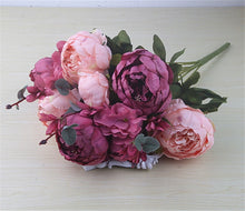 Load image into Gallery viewer, 1Bunch European Artificial Peony Decorative Party Silk fake Flowers