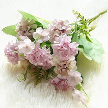 Load image into Gallery viewer, 9 Heads Hydrangea Artificial Flowers