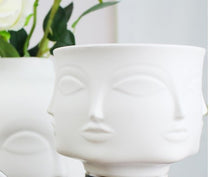 Load image into Gallery viewer, Ceramic Face Multi-sided Flower Pot Vase