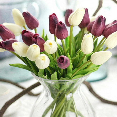 1PC PU Tulips Artificial Flowers