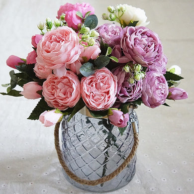 2019 Beautiful Rose Peony Artificial Silk Flowers