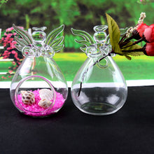 Load image into Gallery viewer, Clear Angel Wishing Glass Hanging Vase