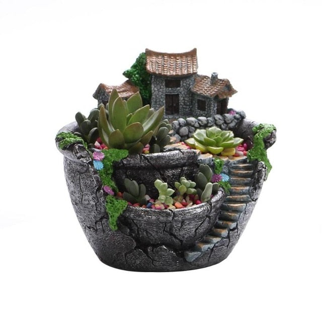 Resin Succulent Plants Planter Flower Pot