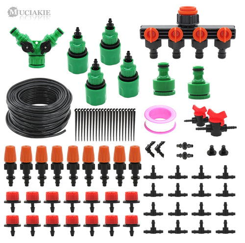 MUCIAKIE 50M Micro Drip Irrigation Watering Kit