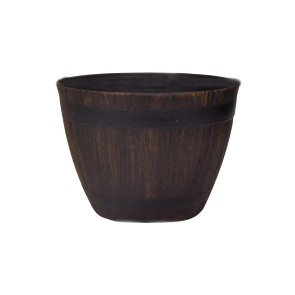 Large Tree Basin Rattan Wooden Pot