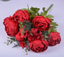 Load image into Gallery viewer, 1Bunch European Artificial Peony Decorative Party Silk fake Flowers