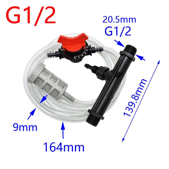 G1/2 G3/4 Automatic Venturi Fertilizer Injectors Kits Irrigation